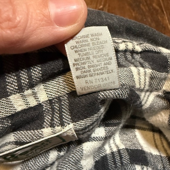 Vintage L.L. Bean Distressed Flannel-Lined Canvas Shirt Jacket XL Made in USA - Picture 7 of 10